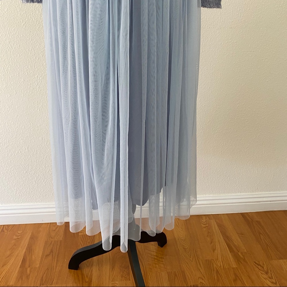 Anthropologie Maeve Layered Arasbeque Dress Blue size L - Picture 8 of 16